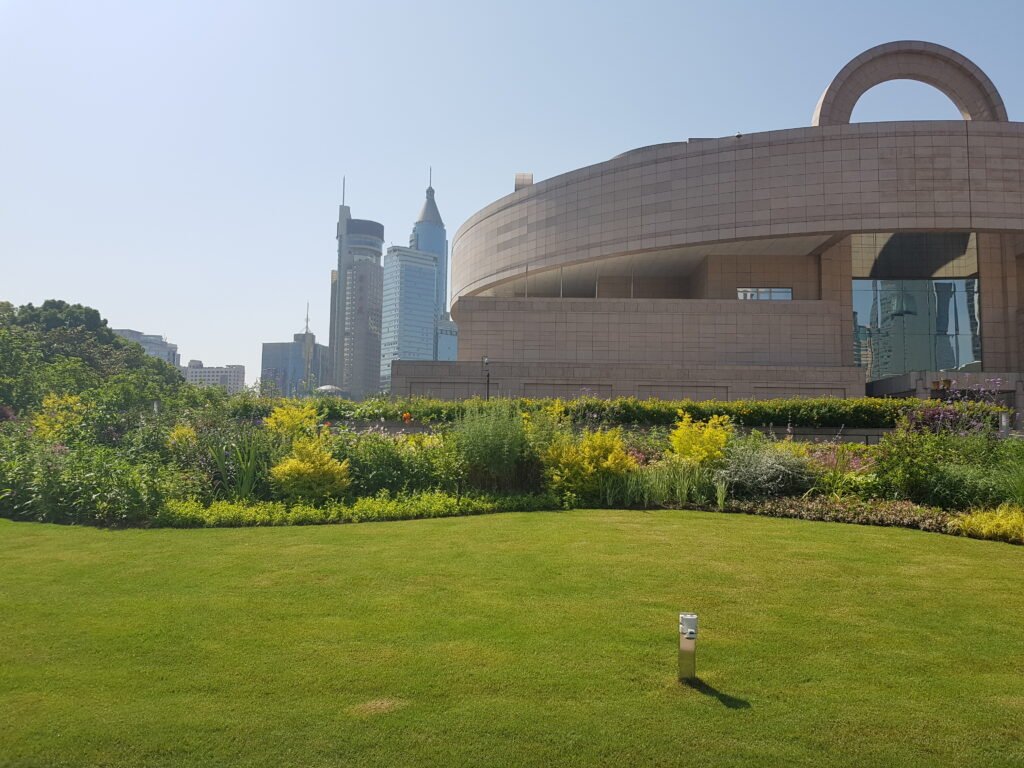 A rear view of Shanghai Museum taken from Renmin Park