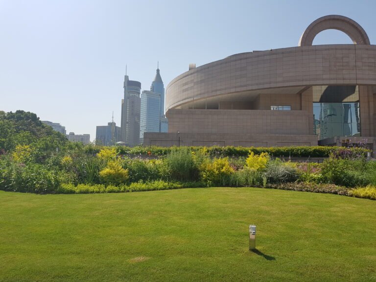 A rear view of Shanghai Museum taken from Renmin Park