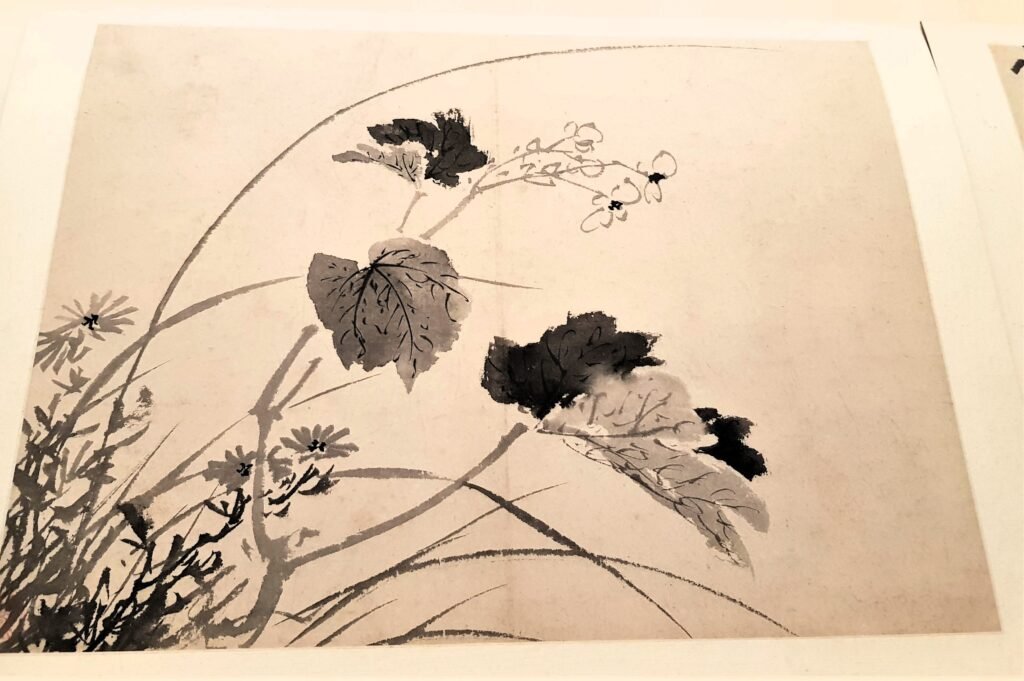 Monochrome ink painting by Ming Dynasty artist Chen Chun as exhibited in the Painting Gallery at Shanghai Museum in May 2019